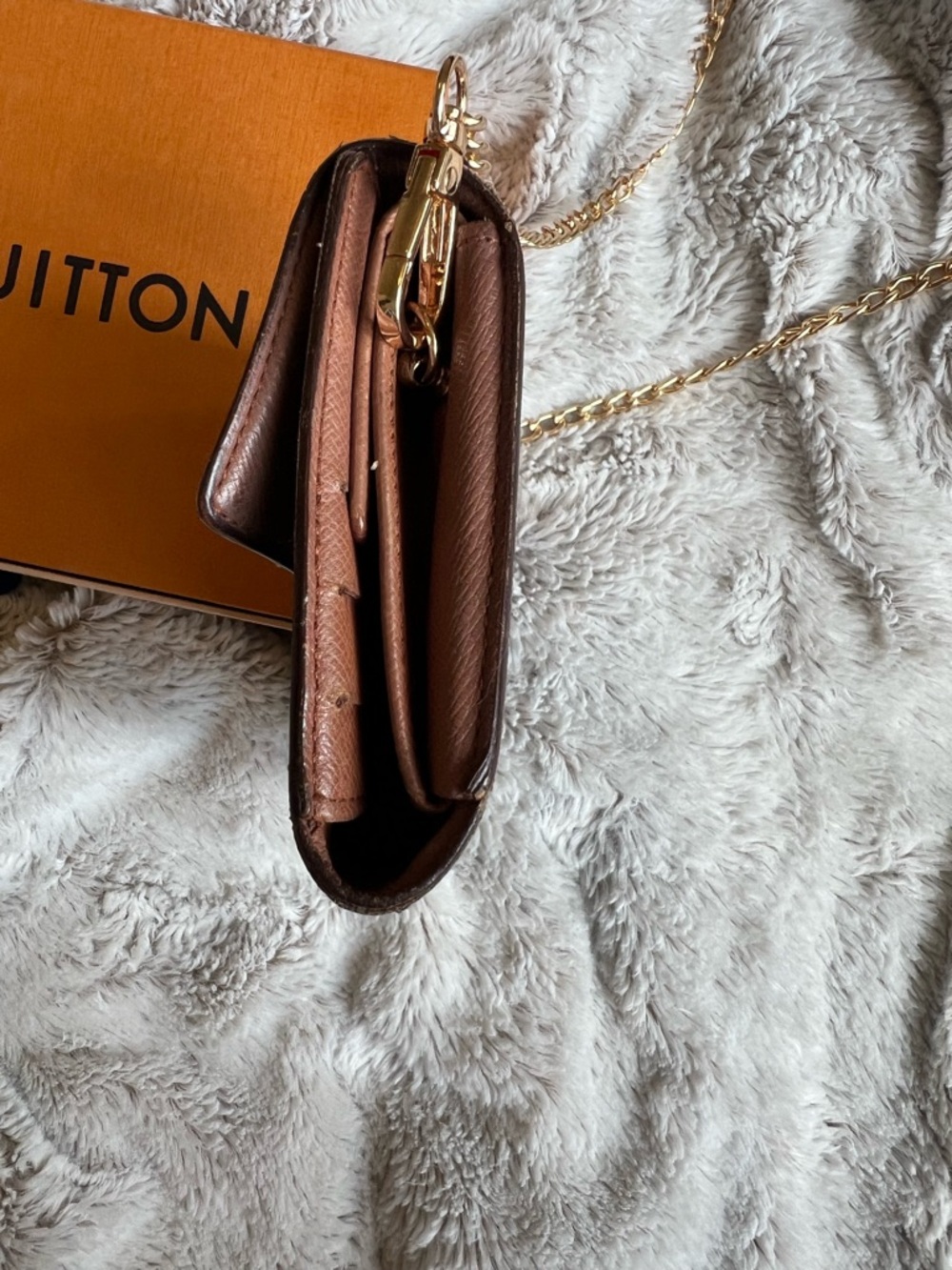 Louis Vuitton Monogram Chain Wallet Crossbody - Brown/Gold - Picture 5 of 11